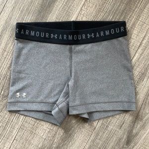 Under Armour Heat Gear Heather Grey Size S Shorty Shorts